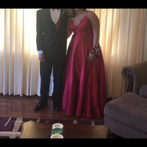 Satin Red Prom Dress